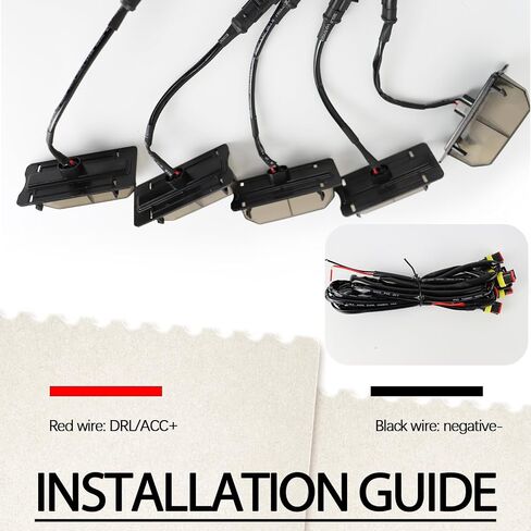 مصابيح شبكية أمامية LED 5 قطع متوافقة مع 2021 2022 2023 F150 XL/XLT/XLT Sport Wiring ترقية مصباح الشواية ملحقات ضوء الجري النهاري الكهرماني (مدخن) in Kuwait