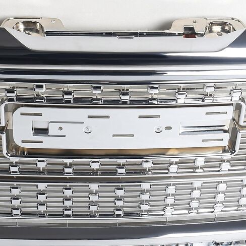 شواية 2016-2018 لسيارة جي إم سي سييرا 1500 Base SLE Denali Style شبكة المصد الأمامي العلوي من الكروم in Kuwait