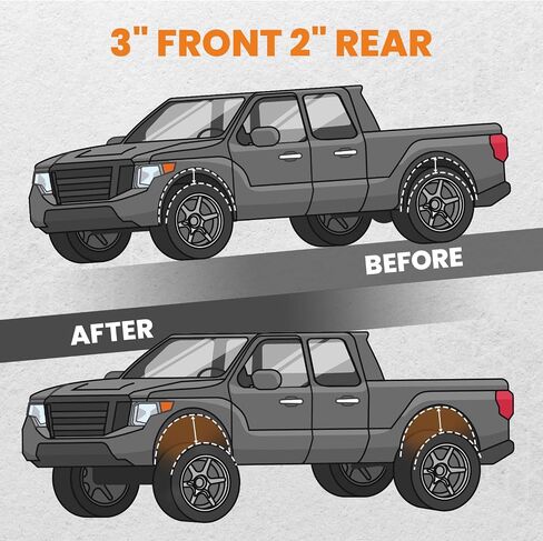 maXpeedingrods 3" Front & 2" Rear Leveling Lift Kit for Chevrolet Colorado for GMC Canyon 2015-2022 2WD/4WD Shackles Strut Spacers in Saudi Arabia