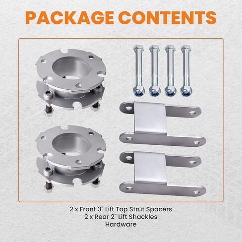 maXpeedingrods 3" Front & 2" Rear Leveling Lift Kit for Chevrolet Colorado for GMC Canyon 2015-2022 2WD/4WD Shackles Strut Spacers in Saudi Arabia