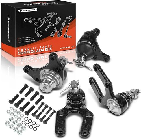 A-Premium Set of 4, Front Upper and Lower Ball Joints Kit, Compatible with Toyota T100 1993 1994 1995 1996 1997 1998, RWD in Saudi Arabia