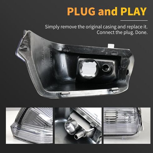 Passenger Side Mirror Turn Signal Light Cover Compatible with 2006-2021 Mercedes Benz Sprinter W906 VW Crafter Turn Signal Indicator Marker Lights, without Bulb (Right Side (W/O Bulbs)) in Kuwait