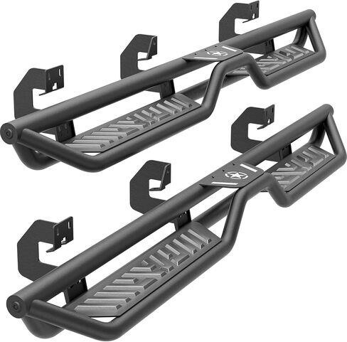 Ram Running Boards Side Steps Compatible with 2019 2020 2021 2022 2023 2024 2025 Dodge Ram 1500 Crew Cab New Body, Side Rails Nerf Bar Rock Sliders, Two Stair Design in Saudi Arabia