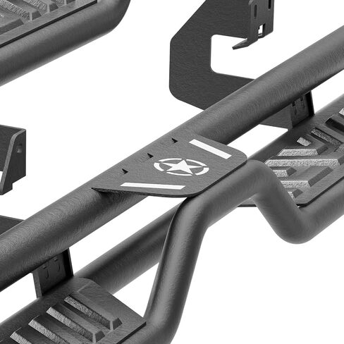 Ram Running Boards Side Steps Compatible with 2019 2020 2021 2022 2023 2024 2025 Dodge Ram 1500 Crew Cab New Body, Side Rails Nerf Bar Rock Sliders, Two Stair Design in Saudi Arabia