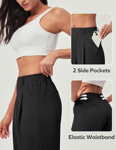 Ewedoos Wide Leg Pants Woman Stretchy Work Dress Pants Women Trendy 2026 Business Casual Outfits Comfort Fit Slacks Trousers in Kuwait