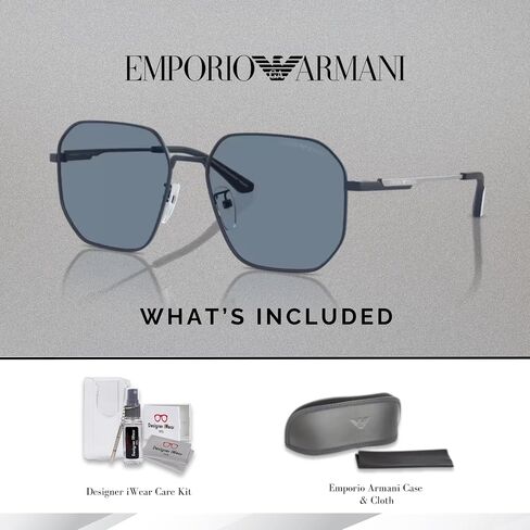 EMPORIO ARMANI EA2154D 57MM Pilot Sunglasses For Men +BUNDLE with ACCESSORY EYEWEAR KIT in Saudi Arabia