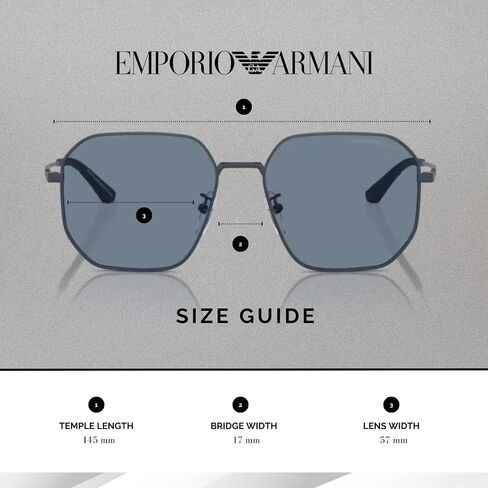 EMPORIO ARMANI EA2154D 57MM Pilot Sunglasses For Men +BUNDLE with ACCESSORY EYEWEAR KIT in Saudi Arabia