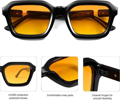 SOJOS Retro Polarized Square Sunglasses Womens Mens Vintage 70s 80s 90s Hexagon Shades SJ2377 in Saudi Arabia
