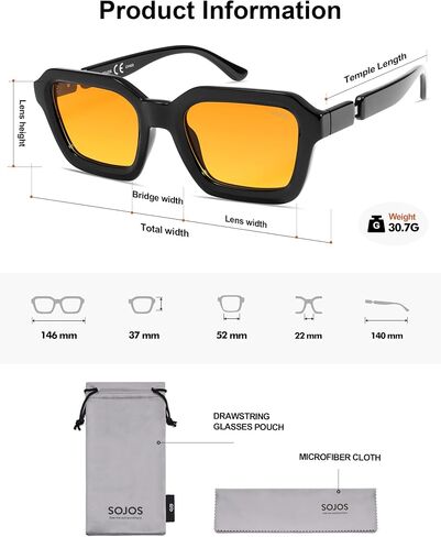 SOJOS Retro Polarized Square Sunglasses Womens Mens Vintage 70s 80s 90s Hexagon Shades SJ2377 in Saudi Arabia