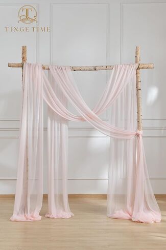 TINGE TIME 32Ft Bue Wedding Arch Draping Fabric, 2 Panels Wrinkle-Free Sheer Drapery Fabric for Wedding Arch Stage Backdrop Aisle Ceremony Bridal Show Reception in Kuwait