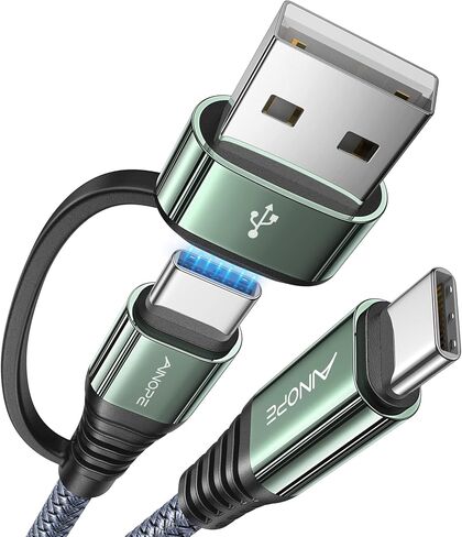 AINOPE USB C Cable 10FT,2 Pack USB C to USB C Cable New Nylon Braided USB C Charger Cable Fast Charging Cable for iPhone 15 Pro Max Plus, iPad Pro MacBook Air Pro 2020,Samsung Galaxy S23,Switch in Kuwait