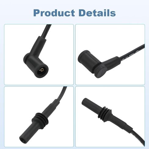 7mm Ignition Spark Plug Wires Set Compatible with Jeep Dodge Mitsubishi Dakota Durango Nitro Ram 1500 Commander Grand Cherokee Liberty 2009-2012 V6 3.7L Replacement for 0514211AE 671-6290 3PCS in Saudi Arabia