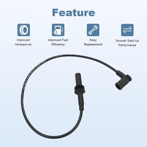 7mm Ignition Spark Plug Wires Set Compatible with Jeep Dodge Mitsubishi Dakota Durango Nitro Ram 1500 Commander Grand Cherokee Liberty 2009-2012 V6 3.7L Replacement for 0514211AE 671-6290 3PCS in Saudi Arabia