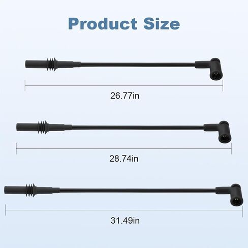 7mm Ignition Spark Plug Wires Set Compatible with Jeep Dodge Mitsubishi Dakota Durango Nitro Ram 1500 Commander Grand Cherokee Liberty 2009-2012 V6 3.7L Replacement for 0514211AE 671-6290 3PCS in Saudi Arabia