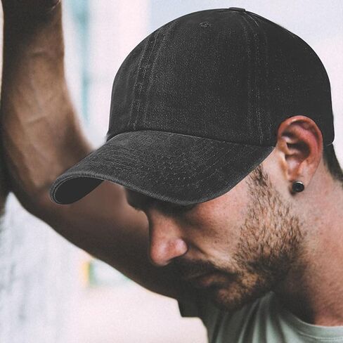 Old-Fashioned Dad Hats Adjustable, Washed Baseball Cap Hats Pure Color for Men and Women, Pure Cotton, Breathable in Saudi Arabia
