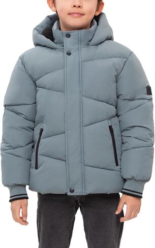 Rokka&Rolla Boys’ Midweight Water-Resistant Fleece-Lined Puffer Jacket in Saudi Arabia