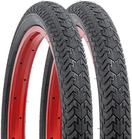 YUNSCM 2-PCS 20 بوصة إطارات الدراجة 20x2.10/54-406 و20 بوصة أنابيب الدراجة صمام شريدر متوافق مع 20x1.95 20x2.0 20x2.10 20x2.125 إطارات وأنابيب الدراجات (Y-811) in Saudi Arabia