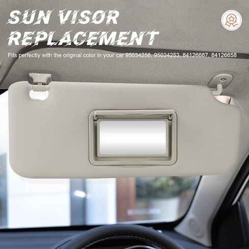 Grey Driver Left + Passenger Right Side Sun Visor Replacement Compatible with 2011 2012 2013 2014 2015 2016 Chevy Chevrolet Cruze Replace 95034256, 95034253, 84126667, 84126658 in Saudi Arabia