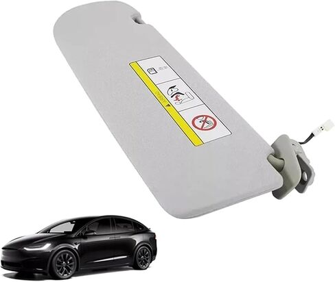 Sun Visor Driver Side with Mirror & Light Compatible with Tesla Model 3, Model Y 2017 2018 2019 2020 Replaces 1088738-01-I, 1088738-21-I in Saudi Arabia
