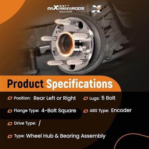 maXpeedingrods 512544 Rear Wheel Bearing and Hub Assembly for Acura TLX 2015-2020 FWD for Honda Accord 3.5L/2.4L 2013-2015 & 1.5L/2.0L 2018-2020 5-Lugs in Saudi Arabia