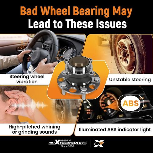 maXpeedingrods 512544 Rear Wheel Bearing and Hub Assembly for Acura TLX 2015-2020 FWD for Honda Accord 3.5L/2.4L 2013-2015 & 1.5L/2.0L 2018-2020 5-Lugs in Saudi Arabia
