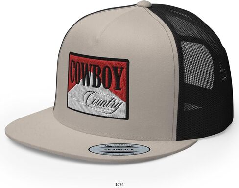 NG Cowboy Country Embroidered Flat Bill Trucker Hat High Crown Adjustable Western Rodeo Cap in Saudi Arabia