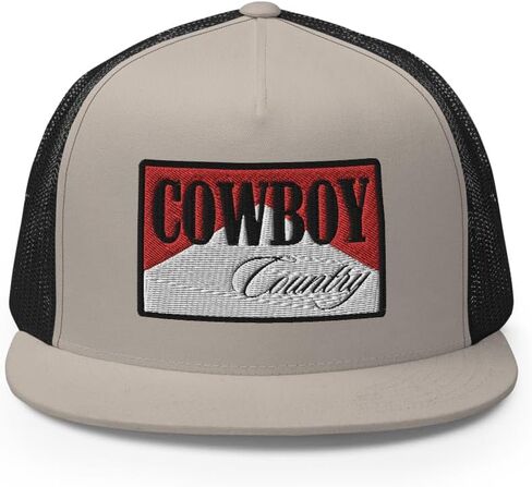 NG Cowboy Country Embroidered Flat Bill Trucker Hat High Crown Adjustable Western Rodeo Cap in Saudi Arabia