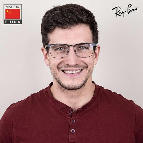 Ray-Ban RB8421 Square Shape Metal Eyeglasses with Official Eyewear Kit in Saudi Arabia