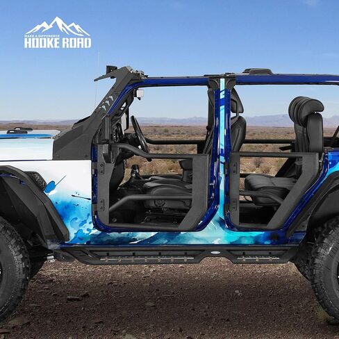 Hooke Road Tube Half Doors with Mesh for 2018-2025 Jeep Wrangler JL & Gladiator JT 4-Door, Front Rear Tubular Summer Doors in Saudi Arabia