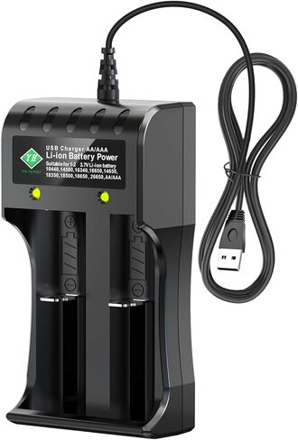 WAVYPO 18650 Battery Charger, 4-Bay Universal Smart Charger for Lithium ion Battery 10440 14500 16340 16650 14650 18350 18500 AA AAA (Charger Only) in Kuwait