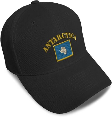 Speedy Pros Baseball Caps for Men & Women Embroidered Antarctica Flag South Pole Ladies & Men Baseball Hats Acrylic in Saudi Arabia