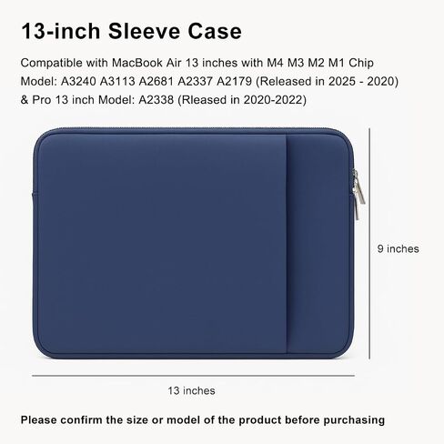 Laptop Sleeve for MacBook Neo/Air/Pro 13 inches A18/M5/M4/M3/M2/M1 Chip 2026-2020 A3404 A3449 A3240 A3113 with 2 Pockets Tablet Bag Case Accessories (Bright Blush Pink) in Saudi Arabia