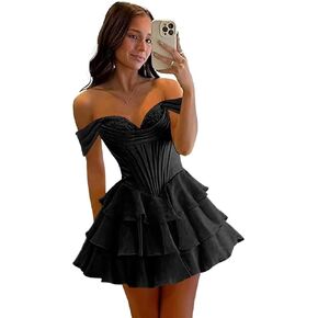 Off Shoulder Floral Lace Homecoming Dresses A Line for Teens 2025 Prom Party Cocktail Gonws for Women in Saudi Arabia