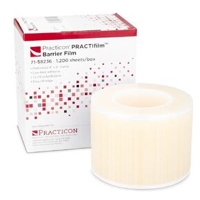 Practicon Green PRACTIfilm Barrier Flim, 4" x 6" Surface Barrier Tape with Dispenser Box, for Dental, Medical, Tattoo, 1200 Sheets per Roll in Kuwait