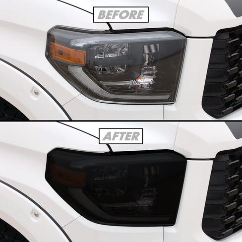 SlickMod PreCut Vinyl Smoke Tint for 2014-2021 Toyota Tundra Headlight (1. Headlight, 35% Light Smoke) in Saudi Arabia
