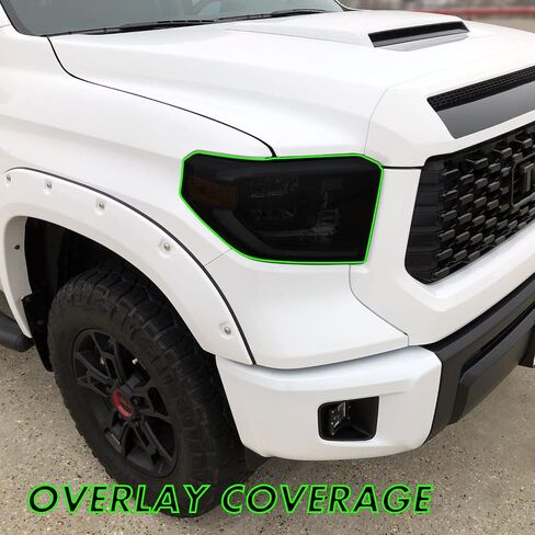 SlickMod PreCut Vinyl Smoke Tint for 2014-2021 Toyota Tundra Headlight (1. Headlight, 35% Light Smoke) in Saudi Arabia