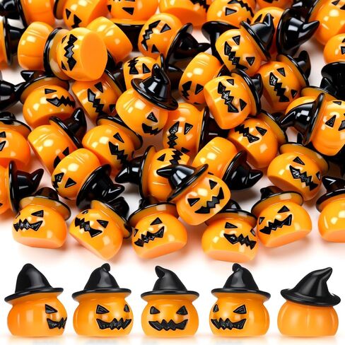 50 Pcs Halloween Miniatures Figurines Mini Ornaments Halloween Tiny Resin Figures Statues Table Ornaments for Party Craft Indoor Outdoor Home Garden Decoration in Saudi Arabia