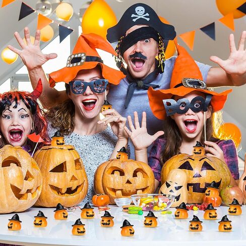 50 Pcs Halloween Miniatures Figurines Mini Ornaments Halloween Tiny Resin Figures Statues Table Ornaments for Party Craft Indoor Outdoor Home Garden Decoration in Saudi Arabia