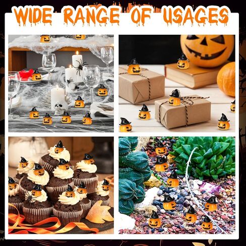 50 Pcs Halloween Miniatures Figurines Mini Ornaments Halloween Tiny Resin Figures Statues Table Ornaments for Party Craft Indoor Outdoor Home Garden Decoration in Saudi Arabia