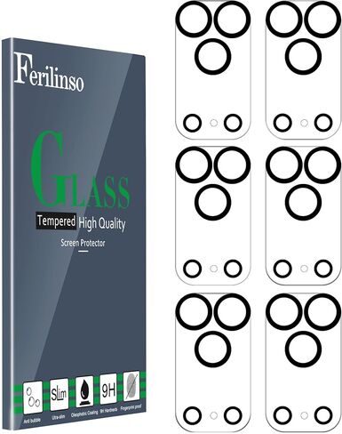 Ferilinso Designed for iPhone 13 Pro Max Camera Lens Protector, Designed for iPhone 13 Pro Camera Lens Protector, 3 Pack 9H Tempered Glass, Night Shooting Mode, high definition, Case Friendly in Kuwait