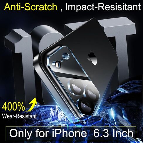 Ferilinso Designed for iPhone 13 Pro Max Camera Lens Protector, Designed for iPhone 13 Pro Camera Lens Protector, 3 Pack 9H Tempered Glass, Night Shooting Mode, high definition, Case Friendly in Kuwait