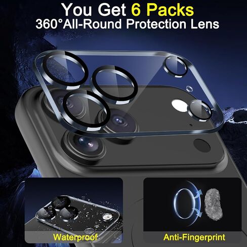 Ferilinso Designed for iPhone 13 Pro Max Camera Lens Protector, Designed for iPhone 13 Pro Camera Lens Protector, 3 Pack 9H Tempered Glass, Night Shooting Mode, high definition, Case Friendly in Kuwait