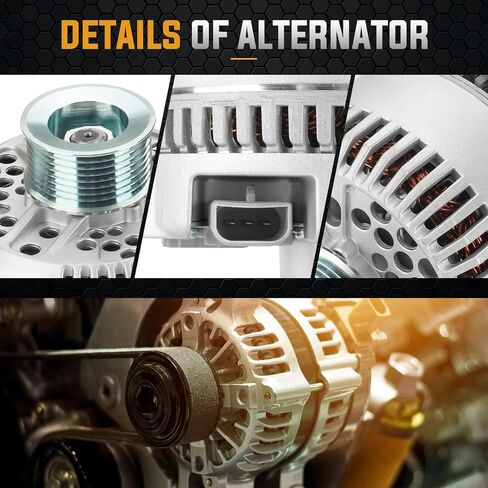 Alternator 4.6L 5.4L 6.8L Replacement Compatible with 97-01 Ford F-150 E-150 E-250 E-350 Econoline Club Wagon for F-150 Expedition, 97-99 F-250 Lincoln Navigator Replace AFD0035 400-14138 in Saudi Arabia