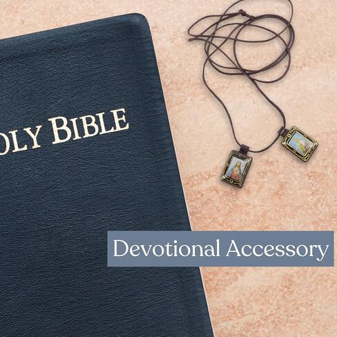 Needzo Sacred Heart and Our Lady of Mt. Carmel Scapular, Catholic Devotional Gifts, 14.5 Inches in Saudi Arabia