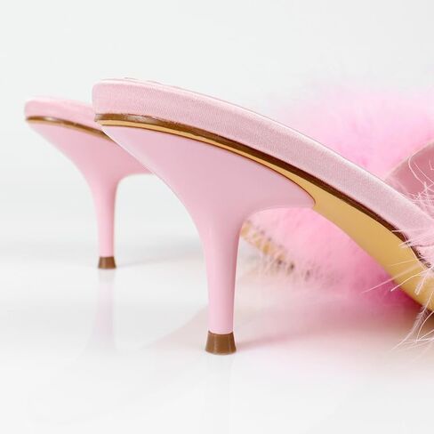 FREDERICK'S OF HOLLYWOOD Women's Ostrich Feather Kitten Heel, FOH-LUXOR in Saudi Arabia