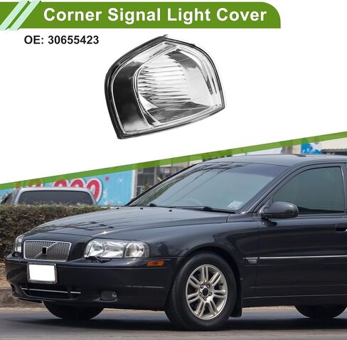 No.30655423 Corner Signal Light Cover for Volvo S80 1999-2006 Waterproof White Corner Light Lamp Lens Plastic 1 Pc in Saudi Arabia