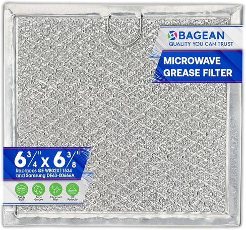 Microwave Filter replacement 6.81" x 6.34" Fits GE WB02X11534 Samsung DE63-00666A Microwave Grease Filter - Freshens and Filters Kitchen Air Entering the Over-the-Range Oven Stove Fan (2-Pack) in Kuwait