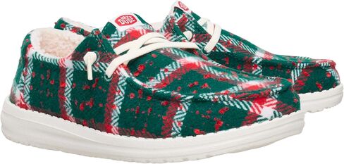 HEYDUDE Wendy Confetti Plaid Cozy Red/Green/Multi Size 7, Womens Shoes, Slip-on Loafers, Comfortable & Light-Weight in Saudi Arabia