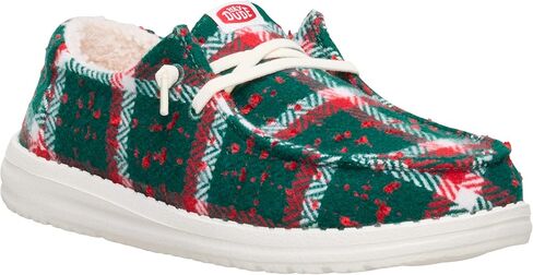 HEYDUDE Wendy Confetti Plaid Cozy Red/Green/Multi Size 7, Womens Shoes, Slip-on Loafers, Comfortable & Light-Weight in Saudi Arabia