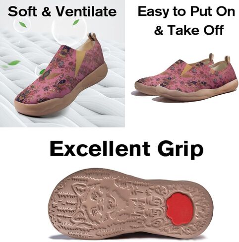 Women's Light Sneakers in Fairy Tale Series Slip-on Travel Shoes for Comfortable Walking and Casual Style in Kuwait